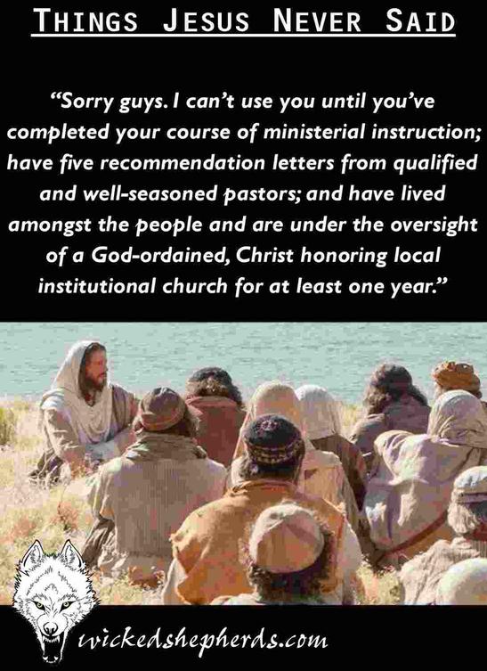 Jesus and His ministerial instruction